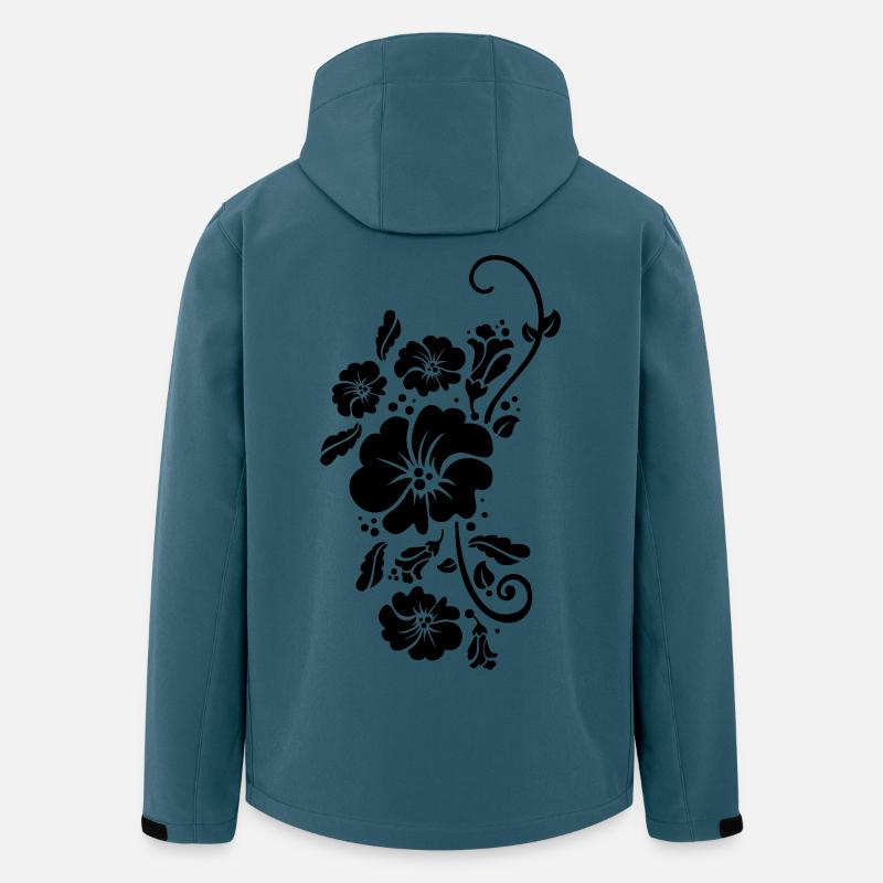 floral flower blumen sommer - Recycelte Männer Softshell-Jacke von Stanley/Stella - Dunkles Petrol