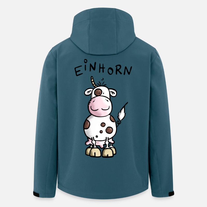Einhorn - Kuh - Rind - Recycelte Männer Softshell-Jacke von Stanley/Stella - Dunkles Petrol