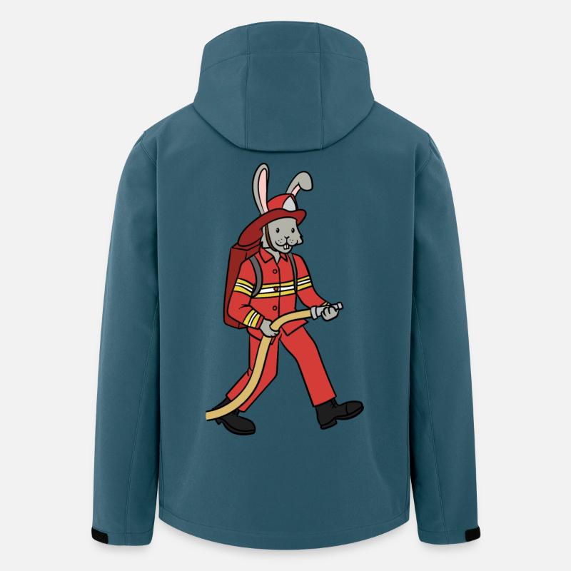 Fire brigade rabbit / rabbit firefighter - Men’s Recycled Softshell Jacket by Stanley/Stella - stargazer