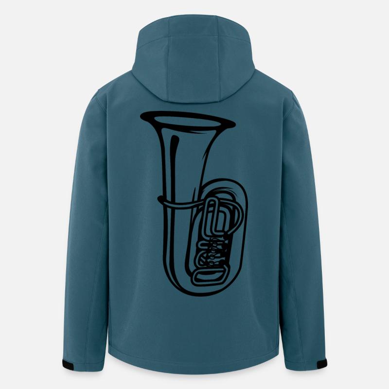 Tuba Zeichnung - Recycelte Männer Softshell-Jacke von Stanley/Stella - Dunkles Petrol