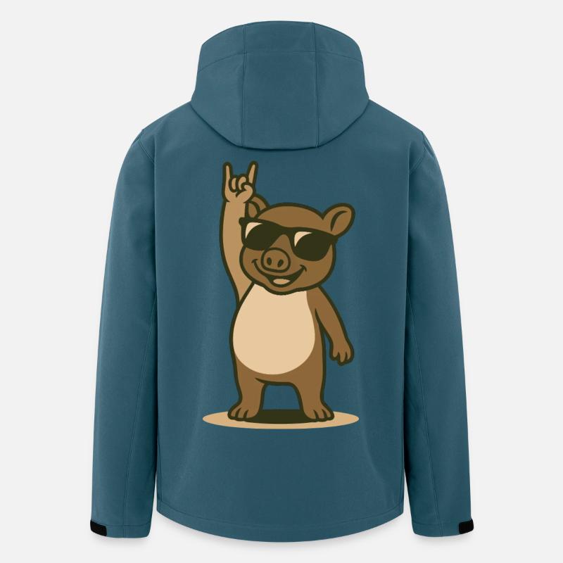 Rocker-Tapirbaby - Recycelte Männer Softshell-Jacke von Stanley/Stella - Dunkles Petrol