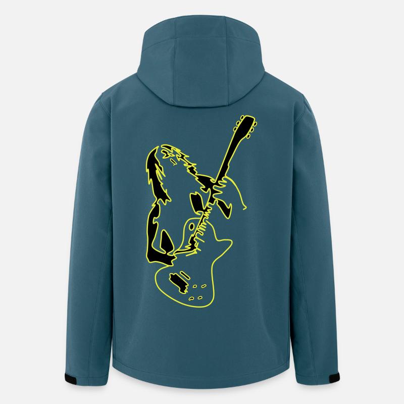 Rock' Roll, c’est la vie ✔ - Veste softshell homme en polyester recyclé Stanley/Stella - bleu pétrole foncé