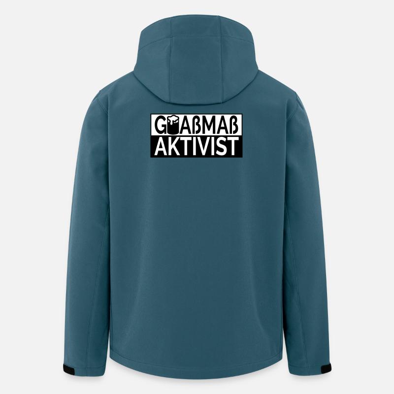 GOAßMAß AKTIVIST - Recycelte Männer Softshell-Jacke von Stanley/Stella - Dunkles Petrol