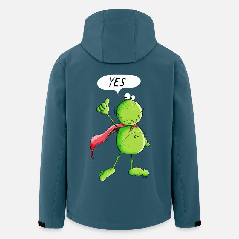 Super Frosch - Recycelte Männer Softshell-Jacke von Stanley/Stella - Dunkles Petrol