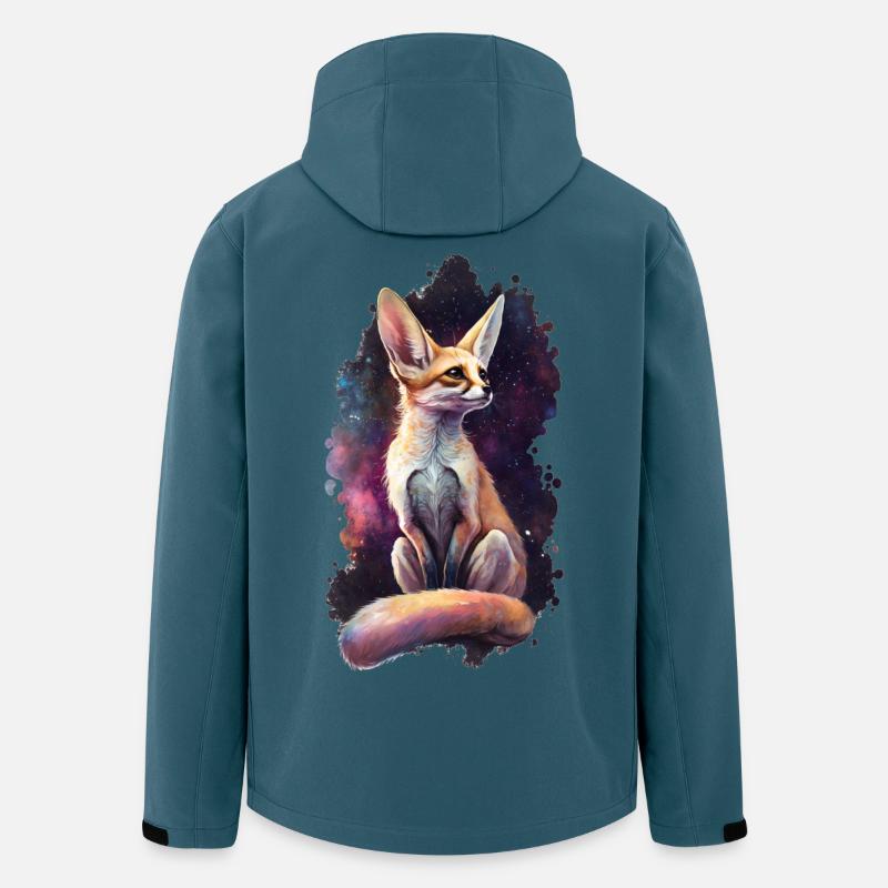 Fennek Fuchs mit Galaxy - Recycelte Männer Softshell-Jacke von Stanley/Stella - Dunkles Petrol