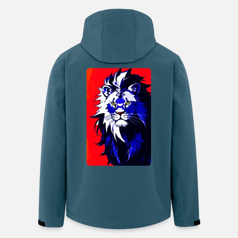 Blauer Löwe (Design 2) - Recycelte Männer Softshell-Jacke von Stanley/Stella - Dunkles Petrol