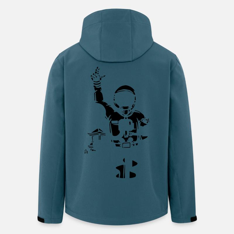 Astronaut - Recycelte Männer Softshell-Jacke Discoverer von Stanley/Stella - Dunkles Petrol