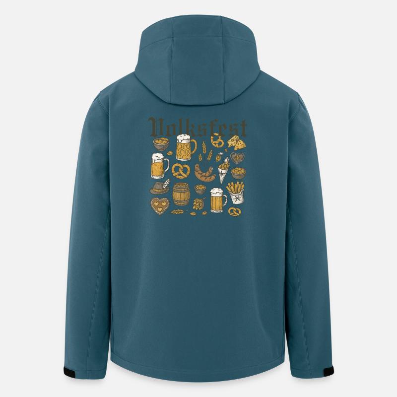 Volksfest Bier und Schmankerl Design - Recycelte Männer Softshell-Jacke von Stanley/Stella - Dunkles Petrol