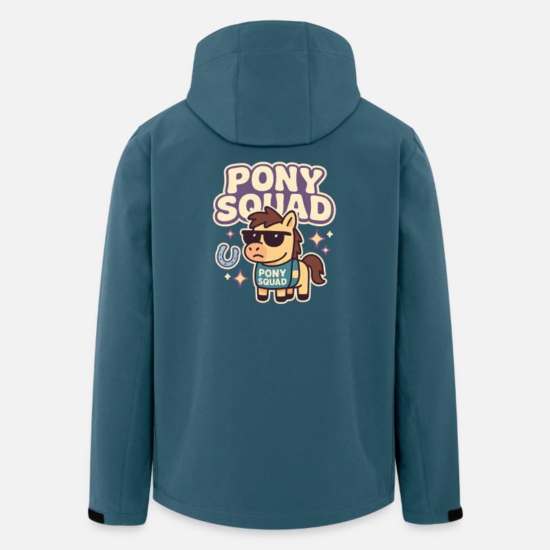 Pony Squad Cartoon Design - Men’s Recycled Softshell Jacket by Stanley/Stella - stargazer