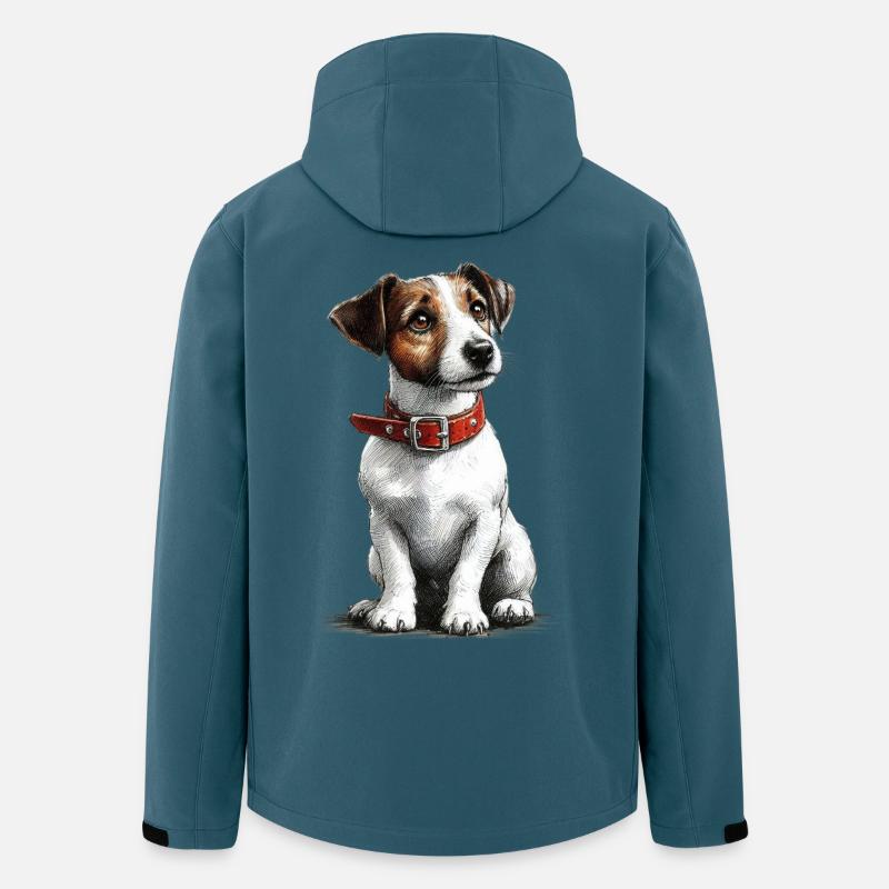 Jack Russel Terrier  - Recycelte Männer Softshell-Jacke von Stanley/Stella - Dunkles Petrol