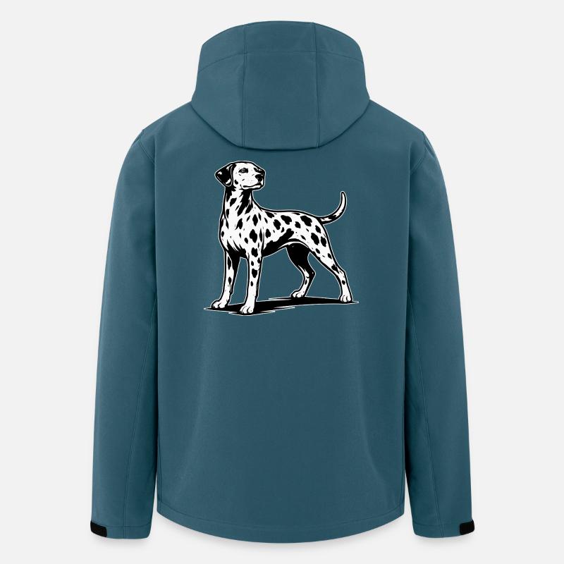 Dalmatian silhouette black and white - Men’s Recycled Softshell Jacket by Stanley/Stella - stargazer