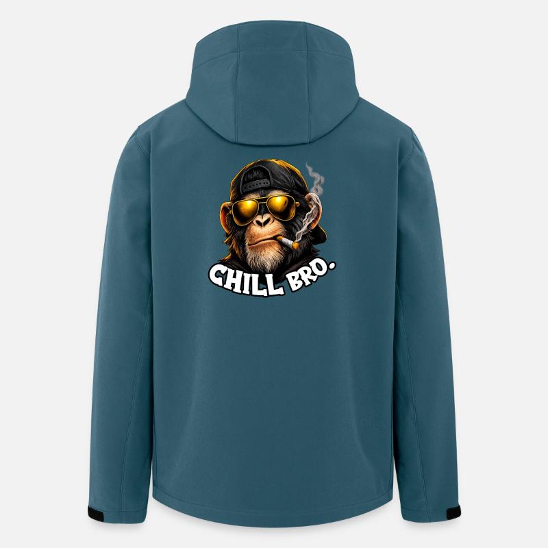 Chill Bro Schimpanse - Recycelte Männer Softshell-Jacke von Stanley/Stella - Dunkles Petrol