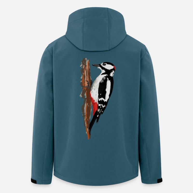 Specht - Recycelte Männer Softshell-Jacke von Stanley/Stella - Dunkles Petrol