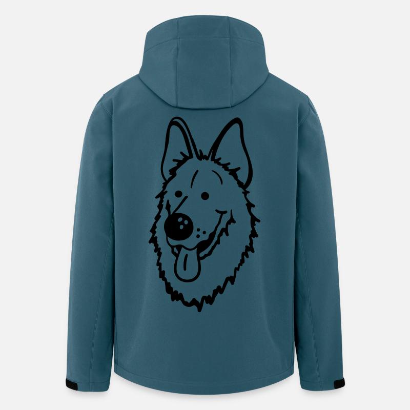 Lustiger Deutscher Schäferhund - Recycelte Männer Softshell-Jacke von Stanley/Stella - Dunkles Petrol