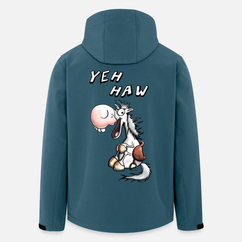 Yeh Haw Pferdchen - Recycelte Männer Softshell-Jacke von Stanley/Stella - Dunkles Petrol