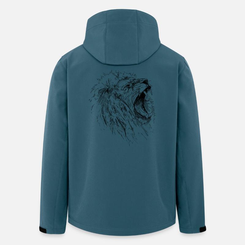 Löwe - Recycelte Männer Softshell-Jacke von Stanley/Stella - Dunkles Petrol