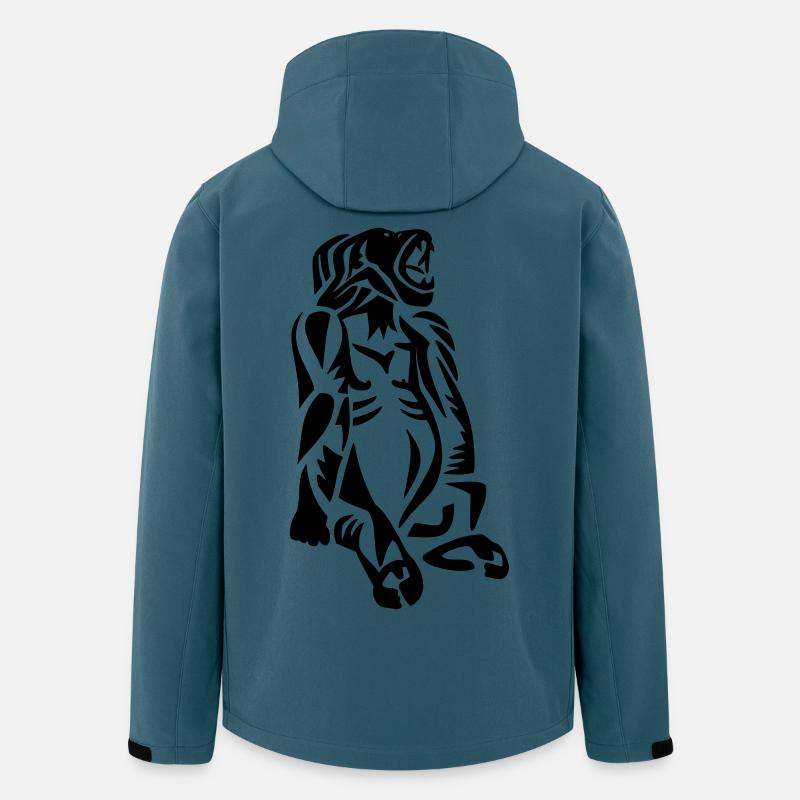 Gorilla - Recycelte Männer Softshell-Jacke von Stanley/Stella - Dunkles Petrol