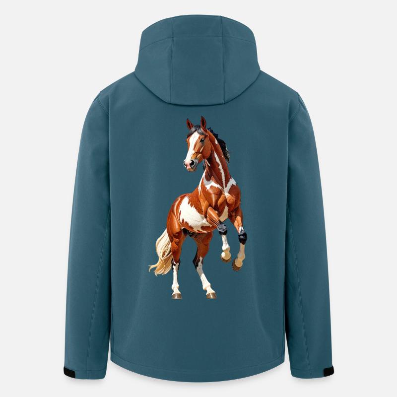 Pferd - Recycelte Männer Softshell-Jacke von Stanley/Stella - Dunkles Petrol