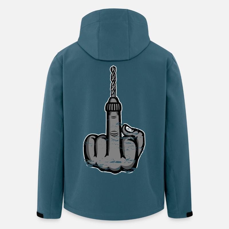 Middle Finger Stinky Finger Drill Design - Men’s Recycled Softshell Jacket by Stanley/Stella - stargazer