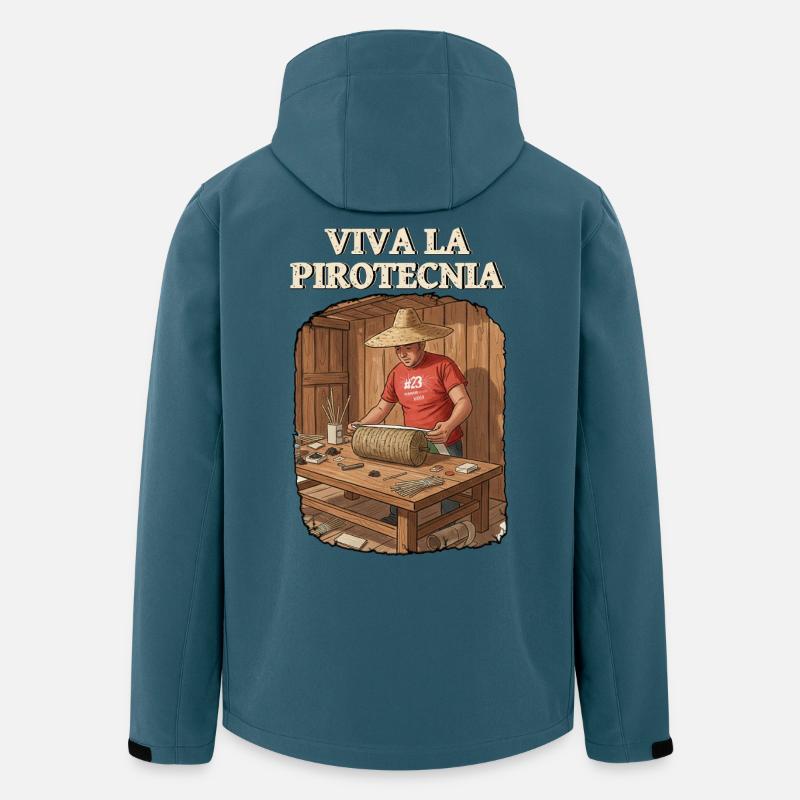 Es Lebe Die Pyrotechnik - Recycelte Männer Softshell-Jacke von Stanley/Stella - Dunkles Petrol