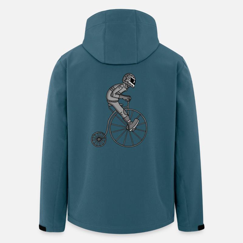 Retro Biker - Recycelte Männer Softshell-Jacke von Stanley/Stella - Dunkles Petrol