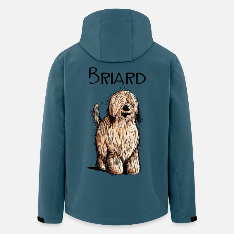 Lustiger Briard - Hund - Beger de Brie - Geschenk - Recycelte Männer Softshell-Jacke von Stanley/Stella - Dunkles Petrol