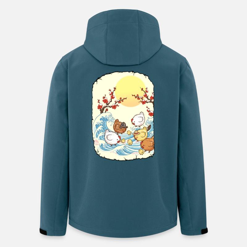 Hühnerhalter Kawaii Anime - Recycelte Männer Softshell-Jacke von Stanley/Stella - Dunkles Petrol