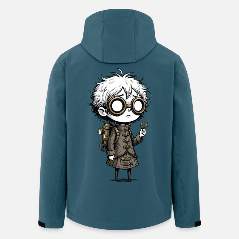 Kid Steampunk Glasses Cogs Manga - Recycelte Männer Softshell-Jacke von Stanley/Stella - Dunkles Petrol