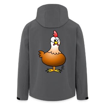 Chicken - Hen - Men’s Recycled Softshell Jacket by Stanley/Stella - stargazer - Back - AI Model Male 185 light (185cm)