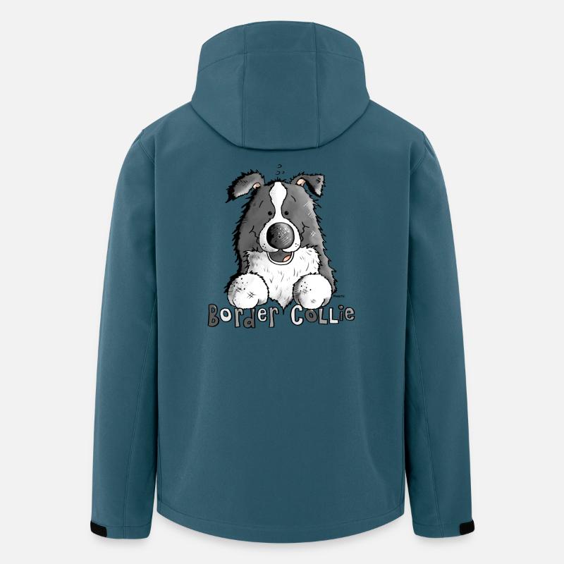 Petit Boder Collie - Chien de Berger - Veste softshell homme en polyester recyclé Stanley/Stella - bleu pétrole foncé
