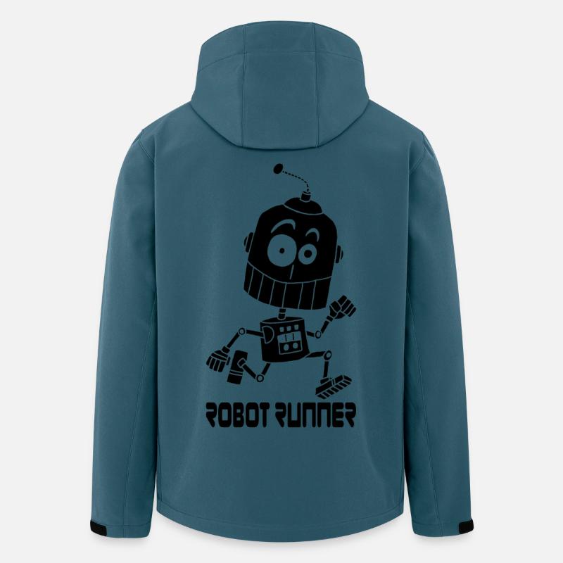 Black Robot Runner - Men’s Recycled Softshell Jacket by Stanley/Stella - stargazer