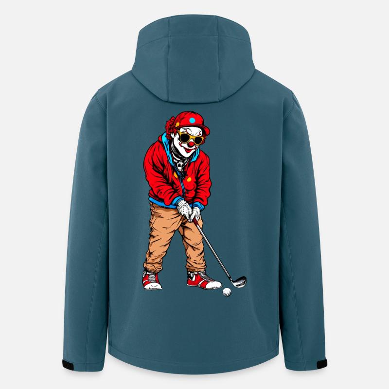 Golf Clowns - Recycelte Männer Softshell-Jacke Discoverer von Stanley/Stella - Dunkles Petrol