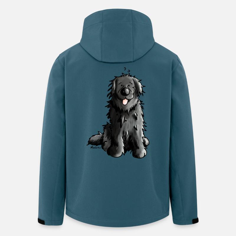 Neufundländer - Neufi - Hund - Recycelte Männer Softshell-Jacke von Stanley/Stella - Dunkles Petrol