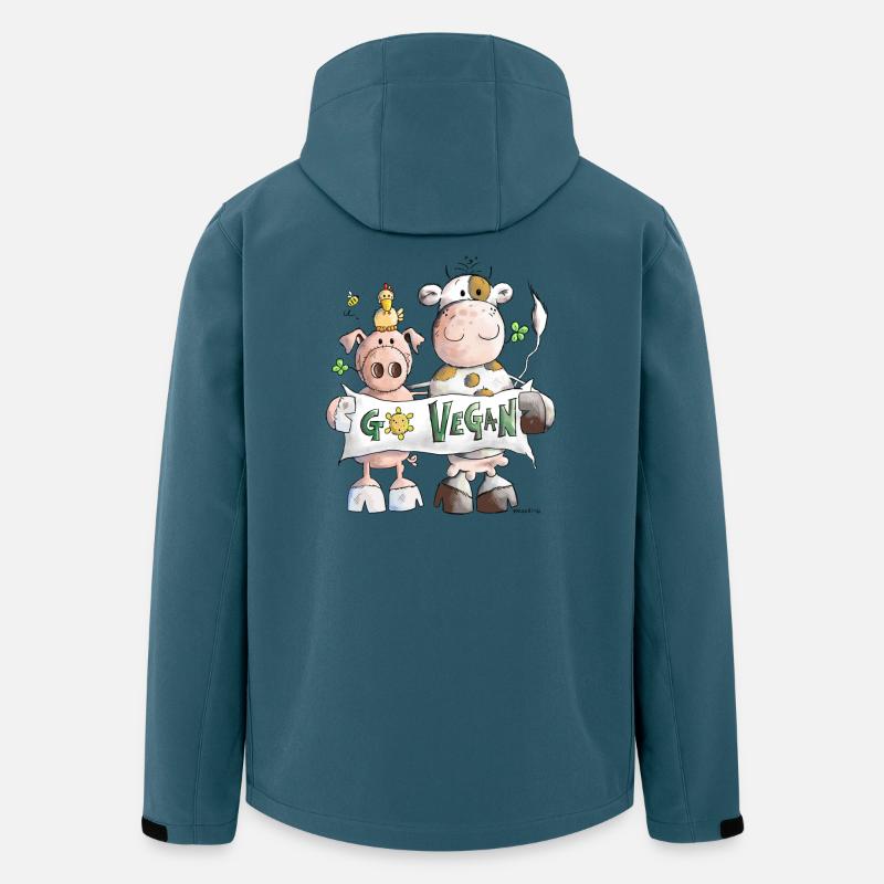 Go Vegan - Recycelte Männer Softshell-Jacke von Stanley/Stella - Dunkles Petrol