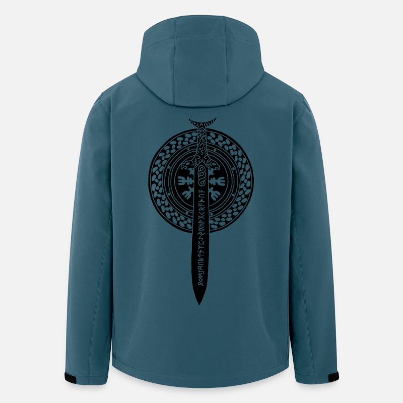 Viking sword and shield (black) - Men’s Recycled Softshell Jacket by Stanley/Stella - stargazer
