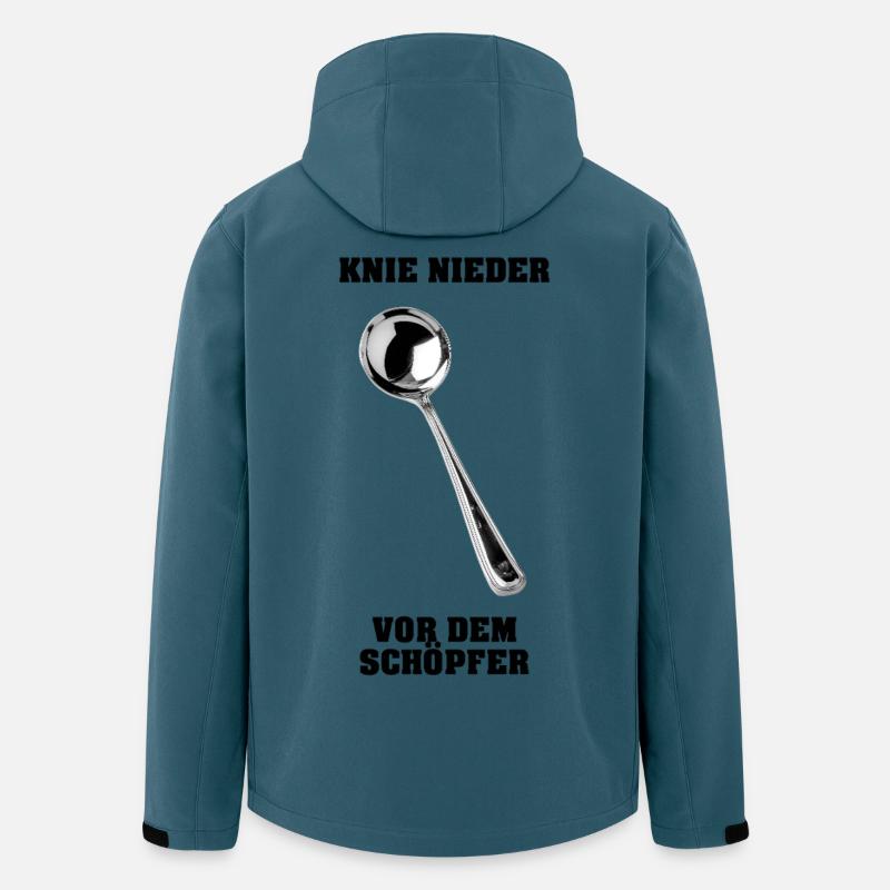 Knie nieder vor dem Schöpfer - Recycelte Männer Softshell-Jacke von Stanley/Stella - Dunkles Petrol