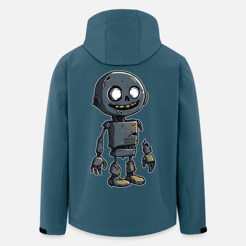 Kleiner Zombie Schrott Roboter  - Recycelte Männer Softshell-Jacke von Stanley/Stella - Dunkles Petrol