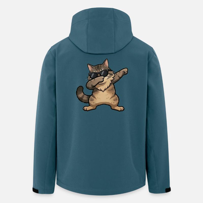 Dabbing Norwegian Forest Cat - Men’s Recycled Softshell Jacket by Stanley/Stella - stargazer