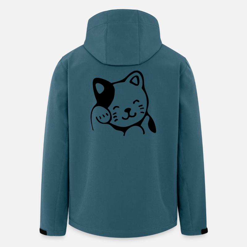 Katze - Recycelte Männer Softshell-Jacke von Stanley/Stella - Dunkles Petrol