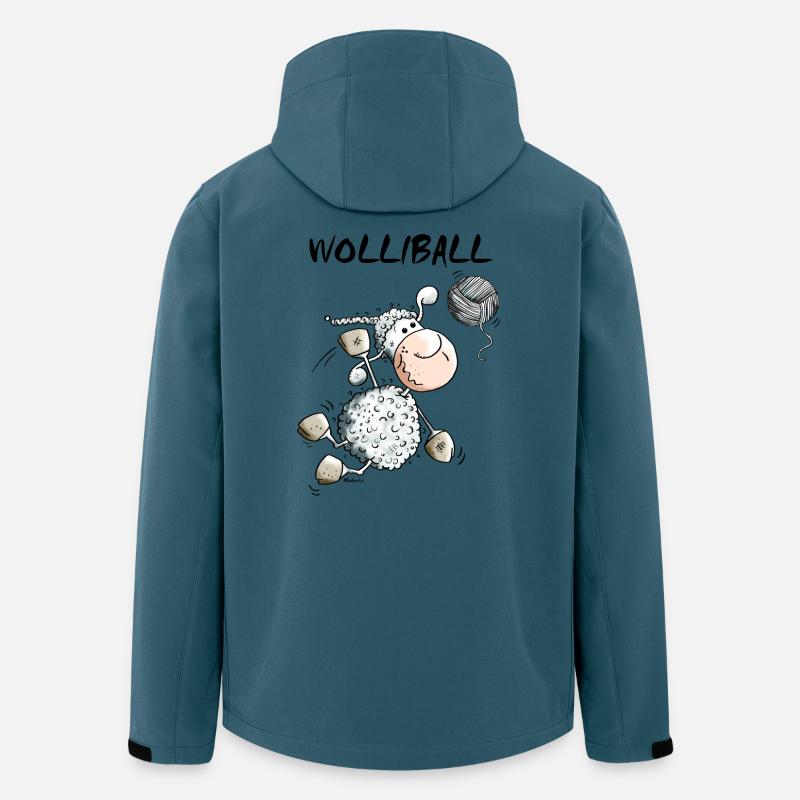 Wolliball - Volleyball - Recycelte Männer Softshell-Jacke von Stanley/Stella - Dunkles Petrol