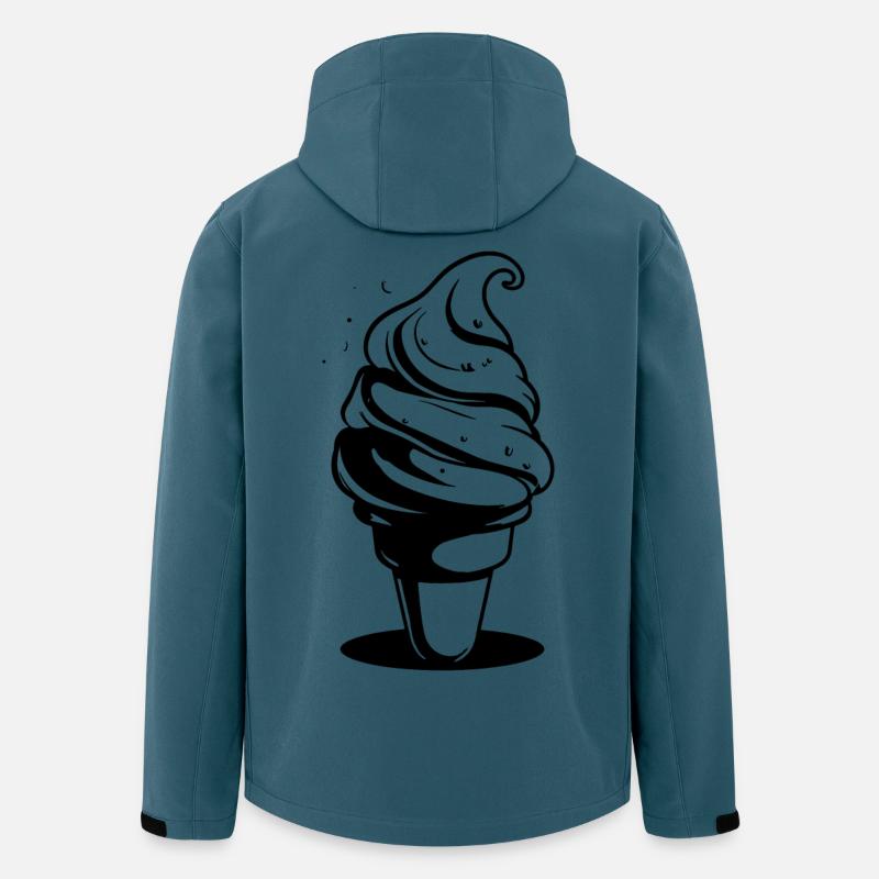 Eiswaffel Skizze - Recycelte Männer Softshell-Jacke von Stanley/Stella - Dunkles Petrol