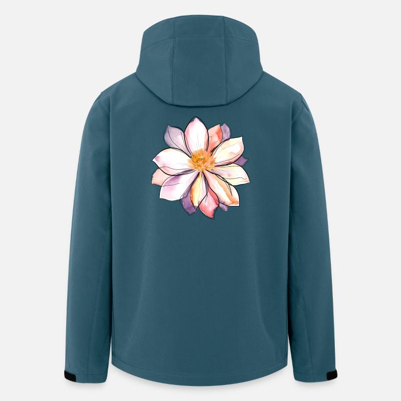 BlumeA - Recycelte Männer Softshell-Jacke von Stanley/Stella - Dunkles Petrol