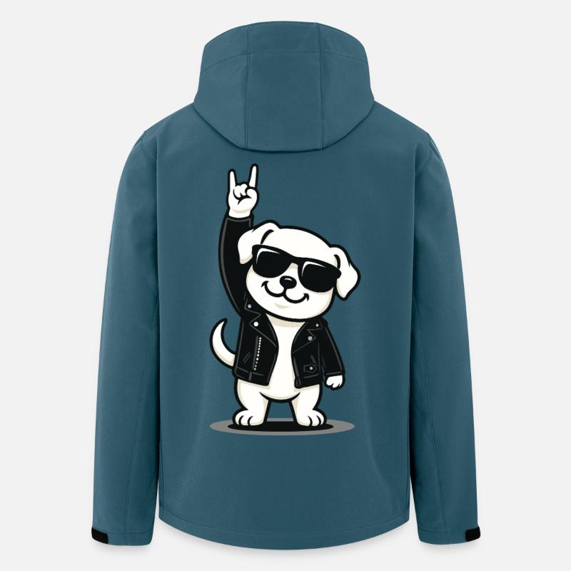 Rock ’n’ Roll Puppy - Recycelte Männer Softshell-Jacke von Stanley/Stella - Dunkles Petrol