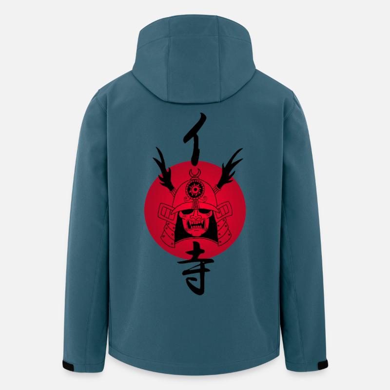 Schwarzer Samurai und Rote Sonne - Recycelte Männer Softshell-Jacke von Stanley/Stella - Dunkles Petrol