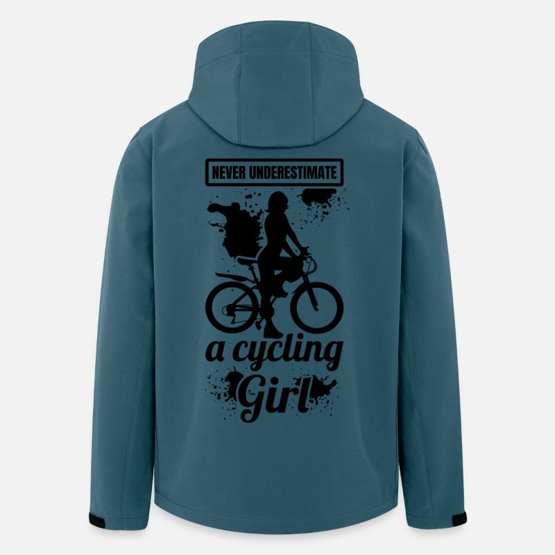 Radfahrer Mädchen - Recycelte Männer Softshell-Jacke von Stanley/Stella - Dunkles Petrol