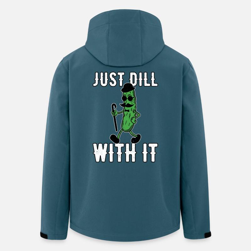 Just Dill With It Cucumber Retro Vintage Mustache - Men’s Recycled Softshell Jacket by Stanley/Stella - stargazer
