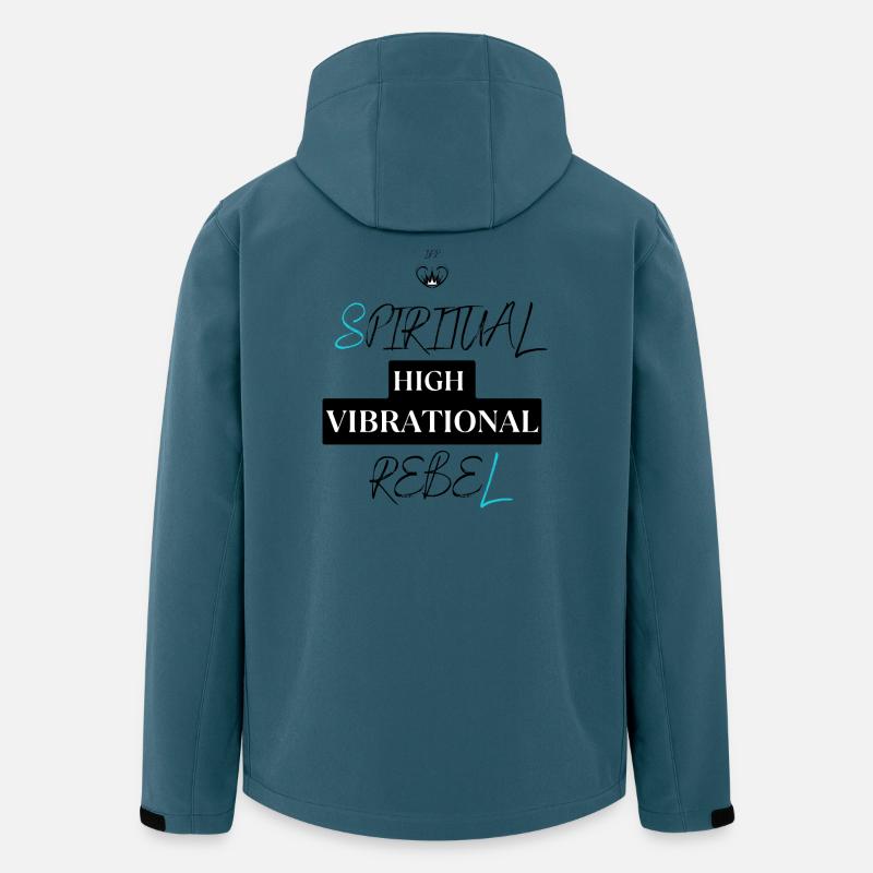 Sei ein Spiritual High Vibrational Rebel - Recycelte Männer Softshell-Jacke von Stanley/Stella - Dunkles Petrol