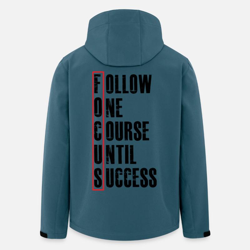 follow one course until - Recycelte Männer Softshell-Jacke von Stanley/Stella - Dunkles Petrol