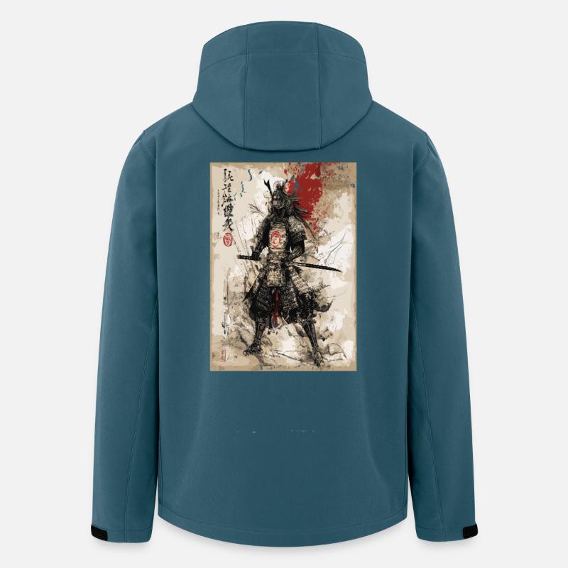 Samurai-Krieger in traditioneller Rüstung - Recycelte Männer Softshell-Jacke von Stanley/Stella - Dunkles Petrol