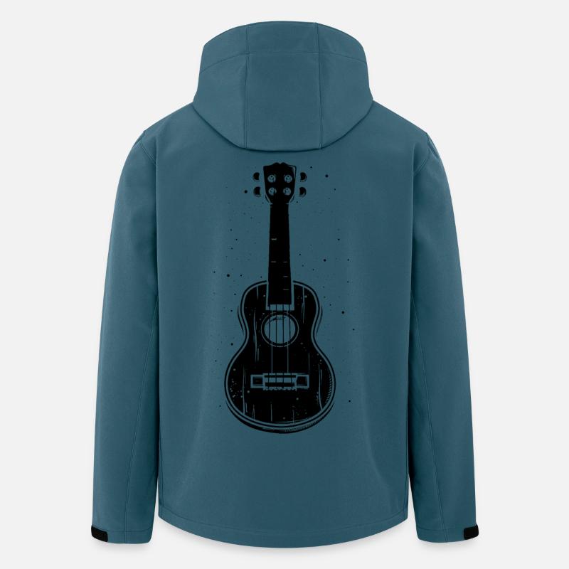 Ukulele Skizze - Recycelte Männer Softshell-Jacke von Stanley/Stella - Dunkles Petrol